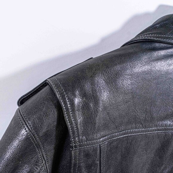 Harley Davidson Motorcycles D Pocket Leather Biker Motorcycle Jacket Large Retro - Picture 11 of 16